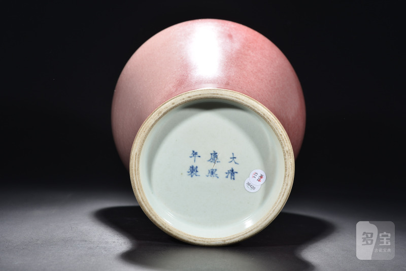 清 红釉梅瓶 - 图4
